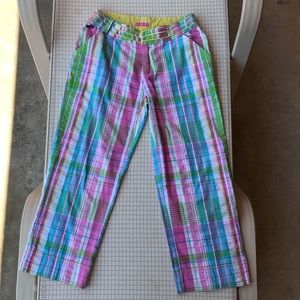 Lilly Pulitzer plaid ankle pants size 2